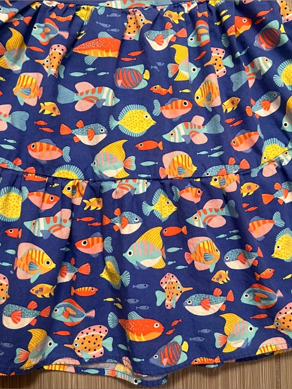 Gymboree Fish Dress cotton 7 summer beach